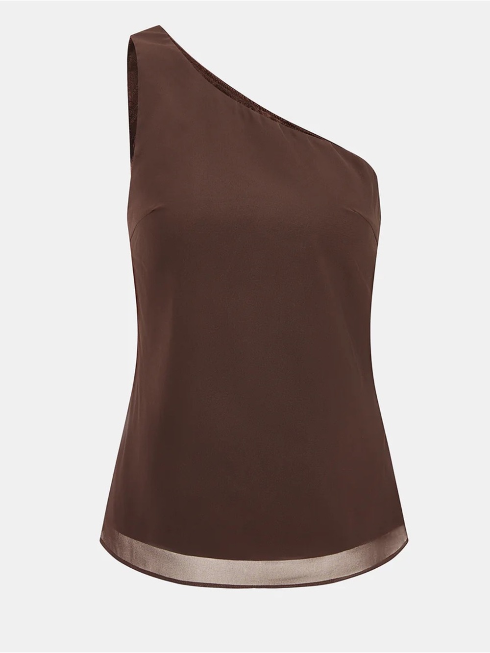 Commense Sheer Scarf Top & One-Shoulder Top Two-Piece Set Blouse Size L - Picture 3 of 4